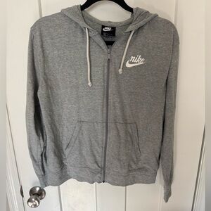 Nike Heather Gray Hoodie with Logo